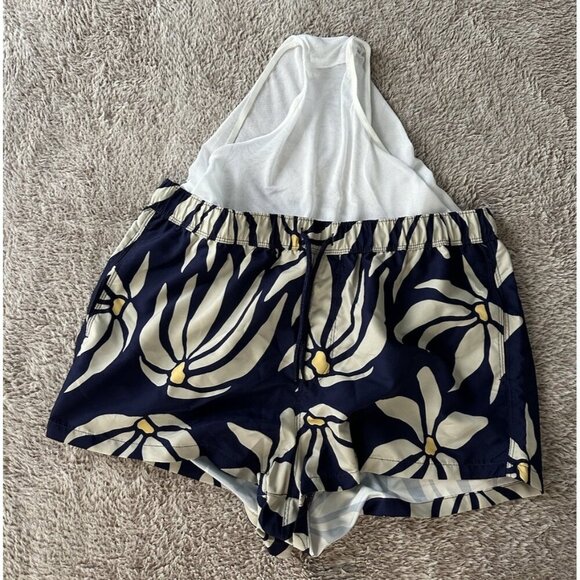 ASOS DESIGN swim shorts in super short length in daisy print in navy Size L New - Picture 11 of 13